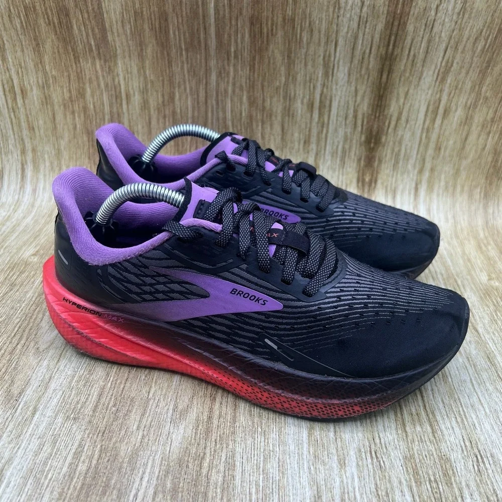 Brooks Hyperion Max Women's Size 7.5 Running Shoes Black Purple 1203771B089